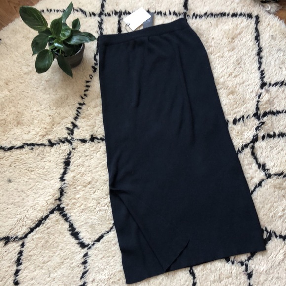 Mijeong Park Rib Knit MIDI Skirt in Navy - Picture 8 of 11